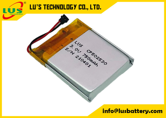 CP502530 LiMnO2 substituição cilíndrica flexível da bateria 3.0v 800mah