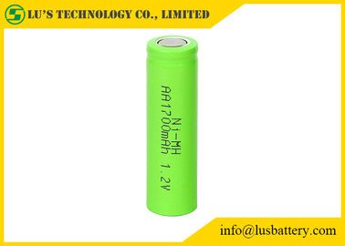 Resistência interna recarregável verde superior lisa de bateria AA1700mah de cor 1,2 V baixa