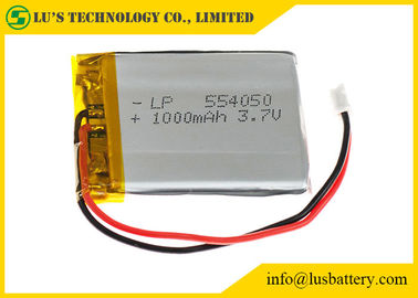 bateria de lítio recarregável da bateria 3.7v LP554050 do polímero do lítio 1000mah para o jogador MP3/MP4/carro GPS