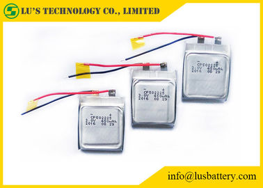 Bateria de lítio de CP502225 3.0v 450mah para o hardware inteligente Wearable
