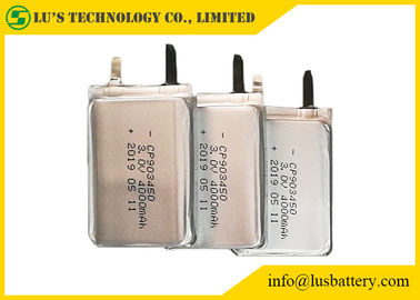 A bateria Ultrathin não recarregável 4000mah 3.0v da bateria de lítio CP903450 3V dilui a bateria de lítio lisa da pilha CP903450