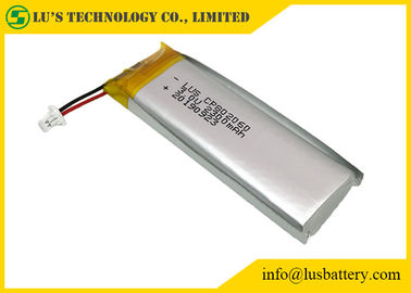 Bateria de lítio flexível descartável 3.0V 2300mAh CP802060 com conector dos fios