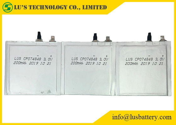 Baterias 200mah LiMnO2 do lítio Limno2 de CP074848 3.0V para o cartão da identificação