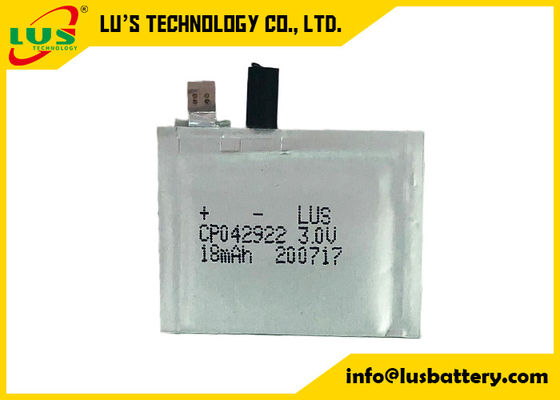 Segurança alta descartável da bateria de lítio 3v de CP042922 18mAh Limno2