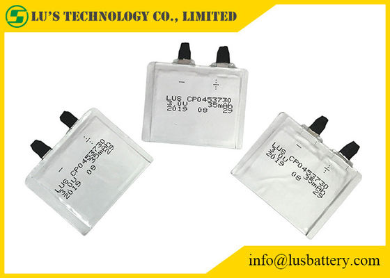 1mA descarregam CP043730 a bateria preliminar do lítio ultra fino da bateria 35mAh 3.0v