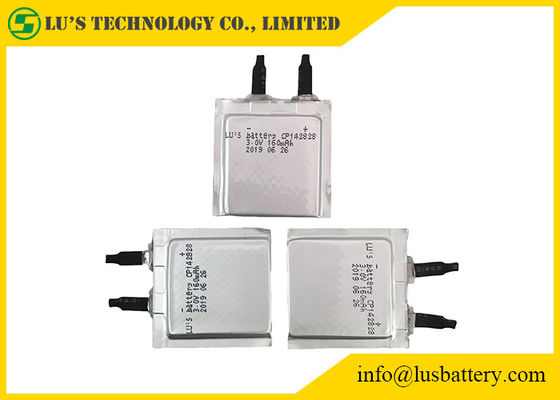NENHUMA Limno2 bateria macia recarregável 3.0v 160mah CP142828 para o equipamento do sensor
