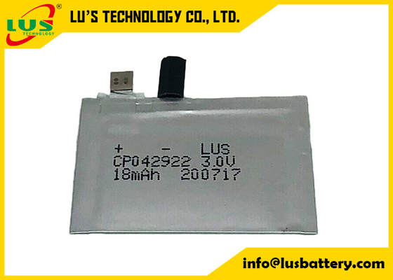18mAh bateria ultra fina descartável CP042922 3.0V RFID LimnO2 HRL