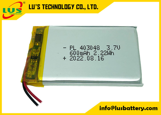 Bateria de polímero de lítio LP403048 3,7 V 600 mAh bateria de íons de lítio para dispositivo inteligente