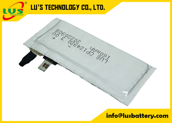 Capacete de segurança flexível da bateria de lítio 3V de CP124920 LiMnO2 160 Mah Super Thin Cell For