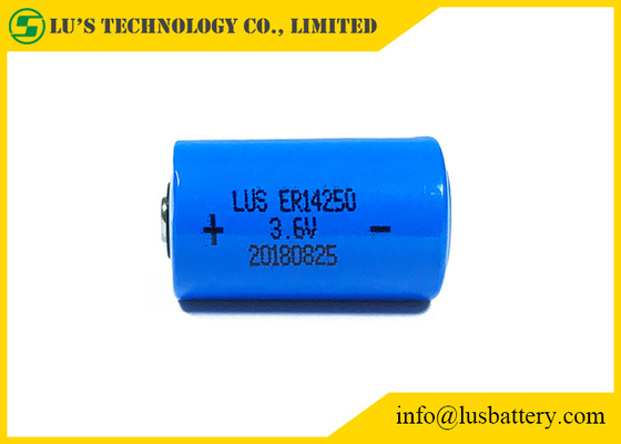 Bateria Lisocl2 preliminar da bateria 3.6V do cloreto de Thionyl do lítio de 1/2 AA ER14250 1200mAh