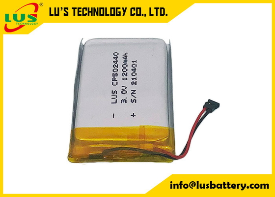 Pilha macia Ultrathin preliminar do malote do lítio da bateria de lítio 1200mah de CP502440 3.0V CP502440
