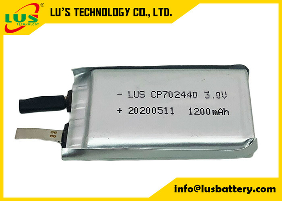 Pilha de bateria LiMnO2 ultra fina 1200mah do RFID CP702440 CP702242 3.0Volt