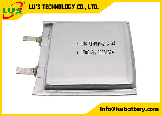 Bateria de lítio 3V Ultra Slim Batteries 1700mAh CP404040 célula de bateria metálica de lítio em embalagem macia