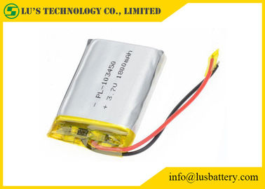 Bateria recarregável do lipol da bateria LP103450 do polímero do lítio de LP103450 1800mah 3.7v