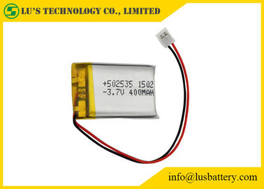 Baterias recarregáveis do político do li da bateria 3.7V 400mah PL502535 do polímero do lítio LP502535