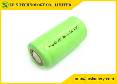 O SC níquel o lítio da bateria recarregável 3000mah do hidruro 1,2 V do metal cilíndrico