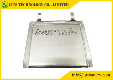 bateria de íon de lítio flexível da bateria CP265045 de 3.0V 1250mAh LiMnO2