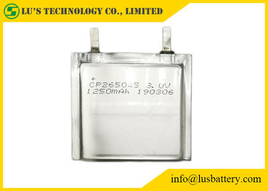 A bateria de lítio preliminar 3.0V 1250mah CP265045 personalizou terminais