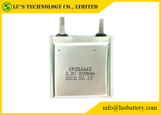 Bateria de lítio flexível CP254442 do RFID Limno2 3.0V 800mAh para termômetros