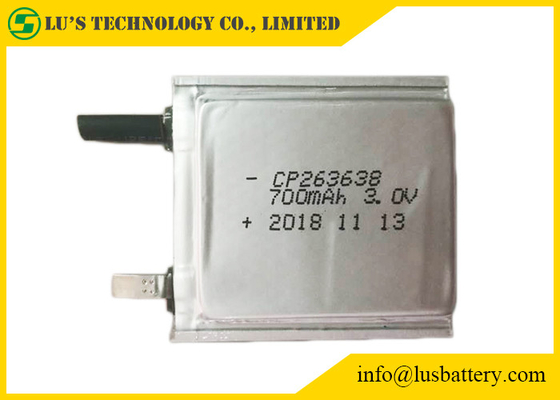 bateria de lítio preliminar ultra magro CP263638 de 700mAh 3.0V para o RFID