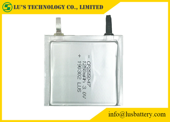 manganês ultra fino do lítio da bateria CP255047 RFID da placa do PWB de 3v 1250mah