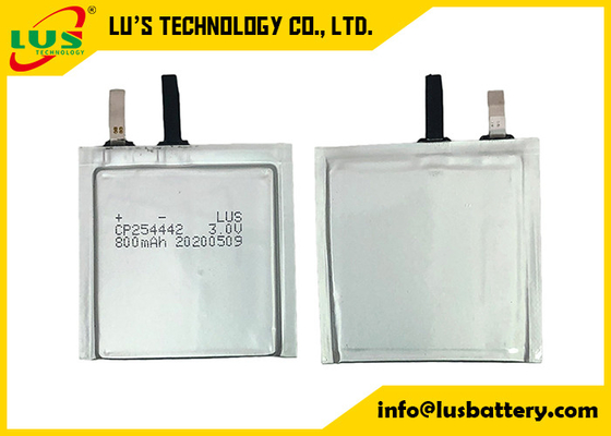 Bateria preliminar CP254442 do lítio feito sob encomenda dos terminais 3.0V 800mAh para a solução de IOT