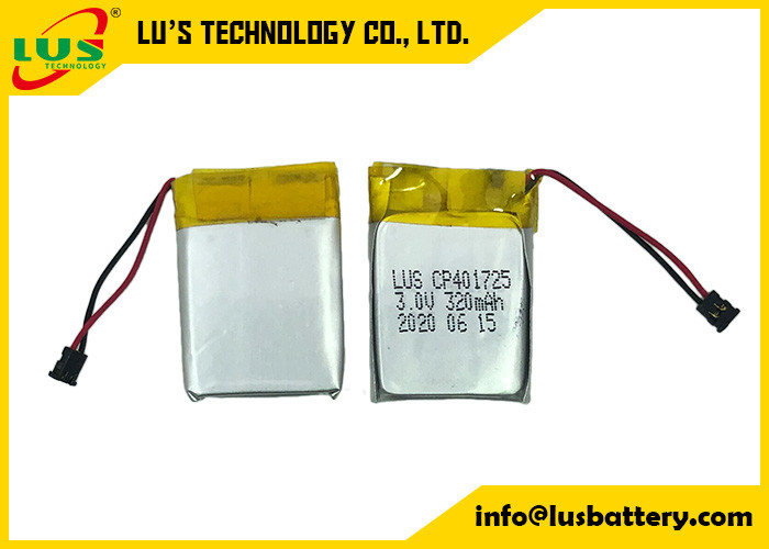 Bateria CP401725 fina para o volt esperto rastreável 320 Mah Flexible Lithium Manganese da etiqueta 3,0