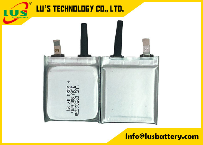 Limno2 lítio liso ultra fino Ion Battery Non Rechargeable Type da bateria CP502530 3V 800mAh