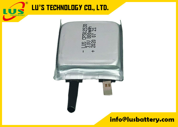 Limno2 lítio liso ultra fino Ion Battery Non Rechargeable Type da bateria CP502530 3V 800mAh