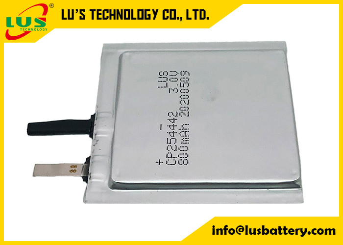 Bateria ultra fina da bateria CP254442 800mah Lipo de 3.0V LiMnO2 para o dispositivo do fechamento do RFID