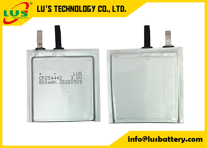 Bateria ultra fina da bateria CP254442 800mah Lipo de 3.0V LiMnO2 para o dispositivo do fechamento do RFID