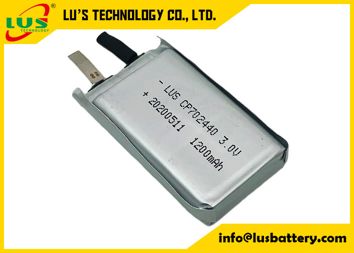 Pilha ultra fina 3.0V 1500mAh da bateria de CP702440 LiMnO2 para o dispositivo de escuta portátil
