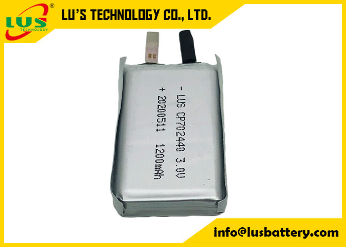 Pilha ultra fina 3.0V 1500mAh da bateria de CP702440 LiMnO2 para o dispositivo de escuta portátil