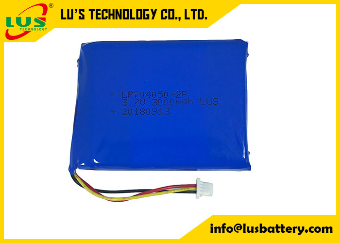 Bloco 3000mah PL704050-2P da bateria do Li-polímero 1600mAh 3.7V Lipo para luzes do armário