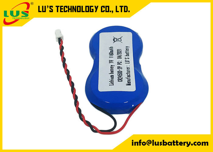 Tipo baterias da bateria de CR2450-2P 3V 1200mah do metal do lítio de IMOS 1P2-A1