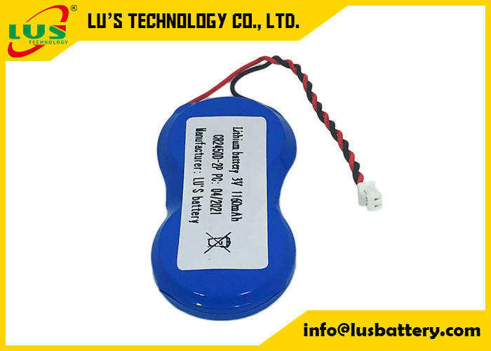 Tipo baterias da bateria de CR2450-2P 3V 1200mah do metal do lítio de IMOS 1P2-A1