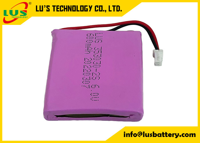 Bateria 6V LiMnO2 2S 3V CP353030 600mah Ultra Fina Lítio Manganês Dióxido