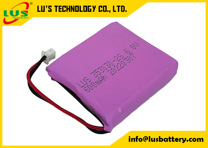Bateria 6V LiMnO2 2S 3V CP353030 600mah Ultra Fina Lítio Manganês Dióxido