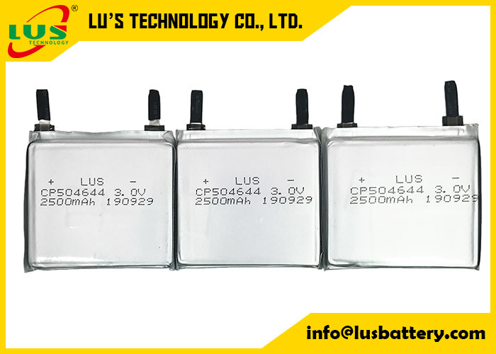 CP504644 Bateria ultrafina de célula de lítio primária 3V 2500mAh para produtos IOT