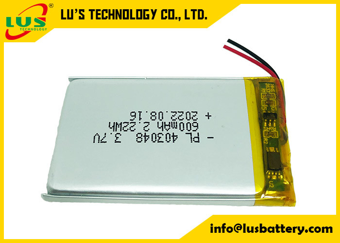 LP403048 3,7 V bateria de polímero de lítio flexível placa de proteção PCBA 600 mah para dispositivo portátil
