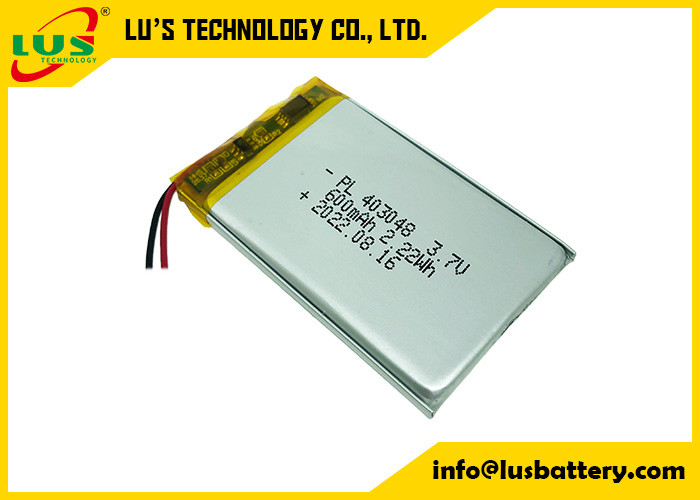 LP403048 3,7 V bateria de polímero de lítio flexível placa de proteção PCBA 600 mah para dispositivo portátil