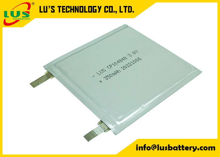 Pilha fina flexível preliminar de pouco peso CP104848 das baterias de lítio 3.0V para o sistema de faturamento