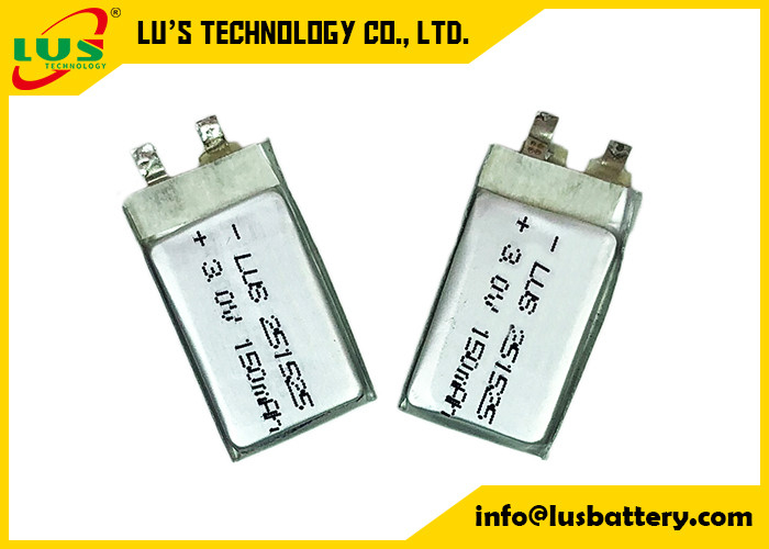 Segurança alta do PTC da pilha do malote de CP251525 Rate Battery 3.0v 150mah Limno2 para aplicações do cartão
