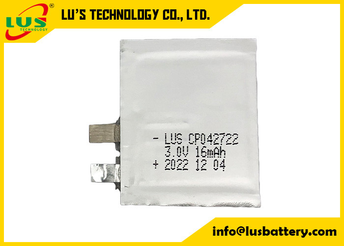 Volt fino de papel embalado macio CP042722 CP042922 CP042822 da bateria 3,0 da bateria 16mah de Li MnO2