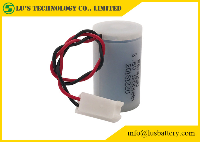 Capa de plástico descartável do tamanho da bateria de lítio ER14250 3,6 V 1200mA 1/2AA para medidores de água