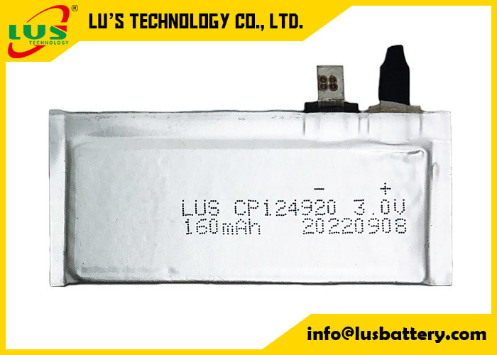 Bateria macia ultra fina do dióxido do manganês do lítio da bateria de Li Mno 2 do bloco de CP144920 150mah 3v
