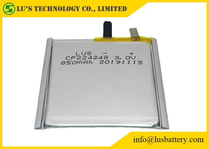 Longa vida fina da bateria CP224248 3.0v 850mah da pilha do RFID para etiquetas de Bluetooth