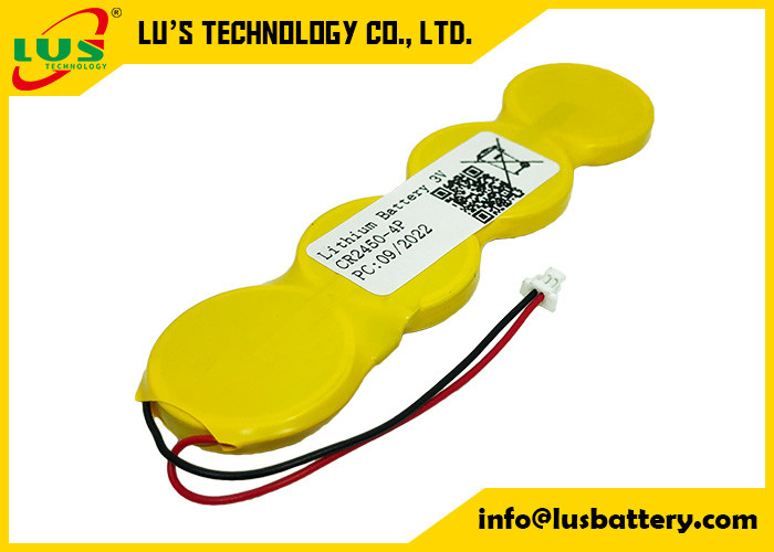 As baterias do botão do lítio de CR2450 2400mah 3v inventam o bloco da pilha para etiquetas espertas