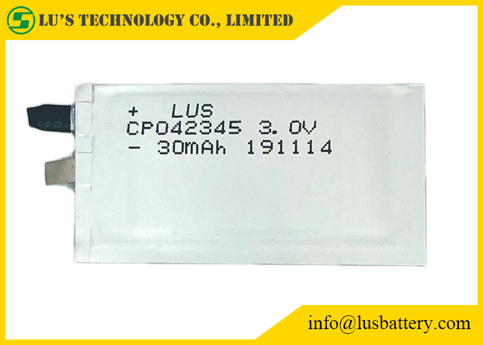Bateria RFID Célula Ultra Fina CP042345 Para Cartões Inteligentes baterias de lítio 3.0v 35mah limno2 bateria