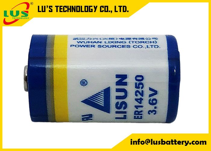 bateria ER14250 do cloreto de Thionyl do lítio de 3.6V 1.2Ah para a eletrônica do veículo